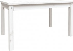 vidaXL vidaXL Stolik ogrodowy, biały, 82,5x50,5x45 cm, lite drewno sosnowe 2
