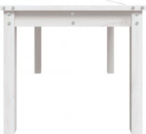 vidaXL vidaXL Stolik ogrodowy, biały, 82,5x50,5x45 cm, lite drewno sosnowe 6