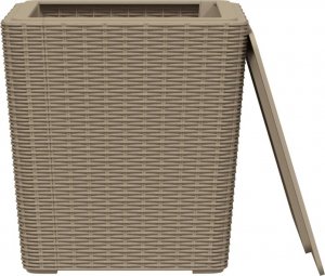 vidaXL vidaXL Stół ogrodowy ze zdejmowaną pokrywą, jasnobrązowy, polipropylen 4