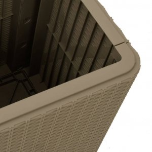 vidaXL vidaXL Stół ogrodowy ze zdejmowaną pokrywą, jasnobrązowy, polipropylen 6