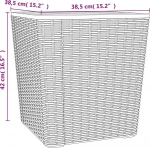vidaXL vidaXL Stół ogrodowy ze zdejmowaną pokrywą, jasnobrązowy, polipropylen 8