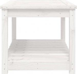 vidaXL vidaXL Stolik ogrodowy, biały, 82,5x50,5x45 cm, lite drewno sosnowe 6