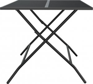 vidaXL Składany stół ogrodowy, antracytowy, 110x80x72 cm, stal 4