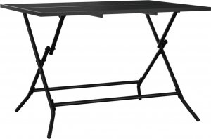 vidaXL Składany stół ogrodowy, antracytowy, 110x80x72 cm, stal 5