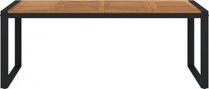 vidaXL vidaXL Stół ogrodowy z nogami w kształcie U, 200x90x75 cm, akacja 3