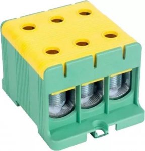 Tracon Electric Złączka kompaktowa na szynę, zielona 6-50mm2 FLEAL-50/3ZS 1
