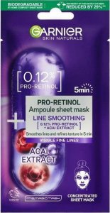 Garnier GARNIER_Pro-Retinol Ampoule Sheet Mask ampułka wygładzająca w masce na tkaninie z pro-retinolem 19g 1