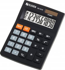 Kalkulator Eleven Eleven Kalkulator SDC022SR, czarna, biurkowy, 10 miejsc, podwójne zasilanie 1