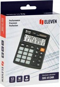 Kalkulator Eleven Eleven Kalkulator SDC812NR, czarna, biurkowy, 12 miejsc, podwójne zasilanie 7