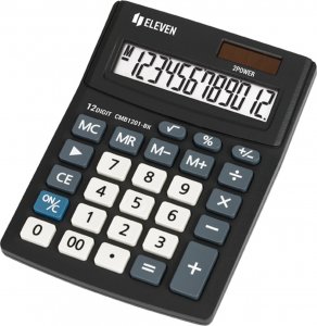 Kalkulator Eleven Eleven Kalkulator CMB1201-BK, czarna, biurkowy, 12 miejsc, podwójne zasilanie 1