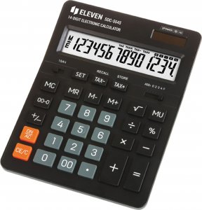 Kalkulator Eleven Eleven Kalkulator SDC554S, czarna, stołowy, 14 miejsc, podwójne zasilanie 1