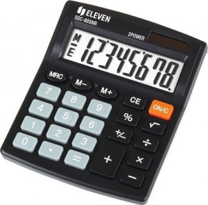 Kalkulator Eleven Eleven Kalkulator SDC805NR, czarna, biurkowy, 8 miejsc, podwójne zasilanie 1