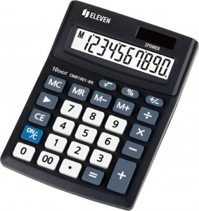 Kalkulator Eleven Eleven Kalkulator CMB1001-BK, czarna, biurkowy, 10 miejsc, podwójne zasilanie 1