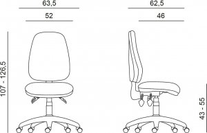 Krzesło biurowe Powerton Ergonomiczny fotel biurowy Anna, Niebieski 6