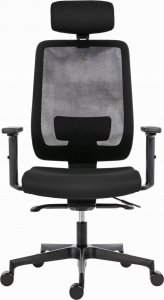 Krzesło biurowe Powerton Powerton Ergonomiczny fotel biurowy Lucie, Czarny 1