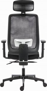 Krzesło biurowe Powerton Powerton Ergonomiczny fotel biurowy Lucie, Czarny 5