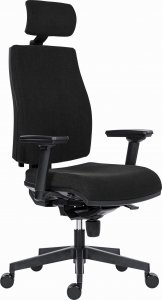 Krzesło biurowe Powerton Powerton Ergonomiczny fotel biurowy Jana, Czarny 2