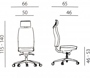 Krzesło biurowe Powerton Powerton Ergonomiczny fotel biurowy Jana, Czarny 6