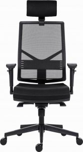 Krzesło biurowe Powerton Powerton Ergonomiczny fotel biurowy Marie, Czarny 1