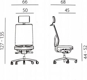 Krzesło biurowe Powerton Powerton Ergonomiczny fotel biurowy Marie, Czarny 6