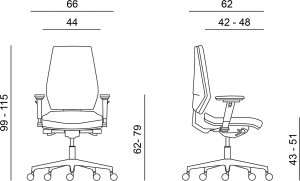 Krzesło biurowe Powerton Powerton Ergonomiczny fotel biurowy Sima 6