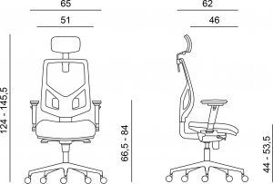 Krzesło biurowe Powerton Powerton Ergonomiczny fotel biurowy Tina, Szary 6
