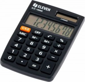 Kalkulator Eleven Eleven Kalkulator SLD100NR, czarna, kieszonkowy, 8 miejsc 2