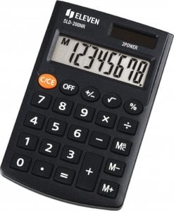 Kalkulator Eleven Eleven Kalkulator SLD200NR, czarna, kieszonkowy, 8 miejsc 1