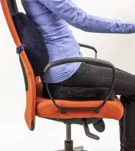 Powerton Ortopedyczna poduszka, plastikowa końcówka odporna na nacisk, ergonomiczna, czarny, pianka z efektem pamięci, Powerton 4