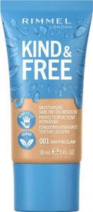 Rimmel  RIMMEL_Kind &amp; Free Skin Tint Moisturising Foundation podkład nawilżający 001 Fair Porcelain 30ml 1