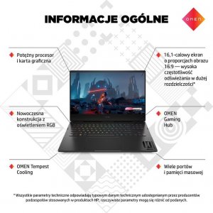 Laptop HP HP OMEN 16 i7-12700H 16/512GB RTX 3060 144Hz Win11 8