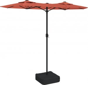vidaXL vidaXL Parasol ogrodowy podwójny z LED, terakota, 316x240 cm 2