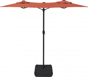 vidaXL vidaXL Parasol ogrodowy podwójny z LED, terakota, 316x240 cm 5