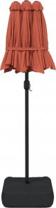 vidaXL vidaXL Parasol ogrodowy podwójny z LED, terakota, 316x240 cm 7