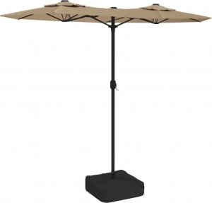 vidaXL Parasol ogrodowy podwójny, kolor taupe, 316x240 cm 2