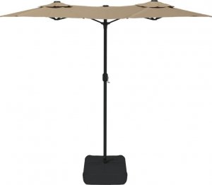 vidaXL Parasol ogrodowy podwójny, kolor taupe, 316x240 cm 4