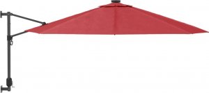 vidaXL Ścienny parasol ogrodowy, czerwony, 290 cm 3