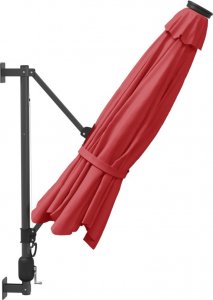 vidaXL Ścienny parasol ogrodowy, czerwony, 290 cm 4