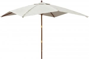 vidaXL vidaXL Parasol ogrodowy na drewnianym słupku, piaskowy, 300x300x273 cm 2