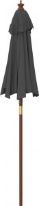 vidaXL Parasol ogrodowy na drewnianym słupku, antracytowy, 196x231 cm 5