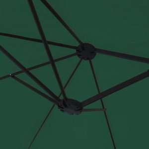 vidaXL vidaXL Podwójny parasol ogrodowy z LED, zielony, 449x245 cm 8