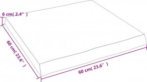vidaXL vidaXL Blat biurka, 60x60x6 cm, surowe lite drewno dębowe 4
