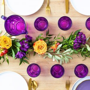 Trend Glass Szklanki do wody i napojów Gigi ombre fioletowe 280 ml 12