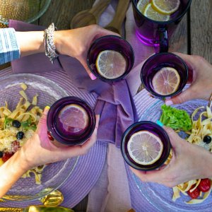 Trend Glass Szklanki do wody i napojów Gigi ombre fioletowe 280 ml 9