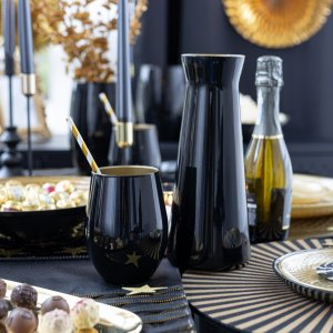 Trend Glass Szklanki do napojów czarno-złote Phoebe Great Gatsby 624 ml 11