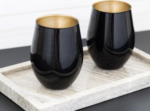 Trend Glass Szklanki do napojów czarno-złote Phoebe Great Gatsby 624 ml 3