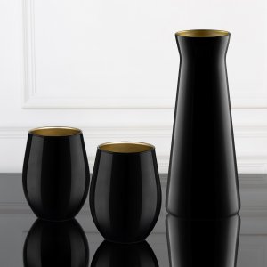 Trend Glass Szklanki do napojów czarno-złote Phoebe Great Gatsby 624 ml 6