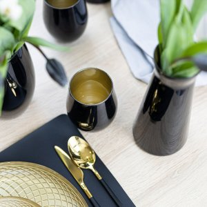 Trend Glass Szklanki do napojów czarno-złote Phoebe Great Gatsby 624 ml 10