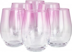 Trend Glass Szklanki do wody i napojów Phoebe ombre różowe 624 ml 1