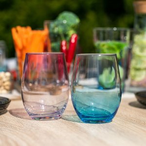 Trend Glass Szklanki do wody i napojów Phoebe ombre różowe 624 ml 8